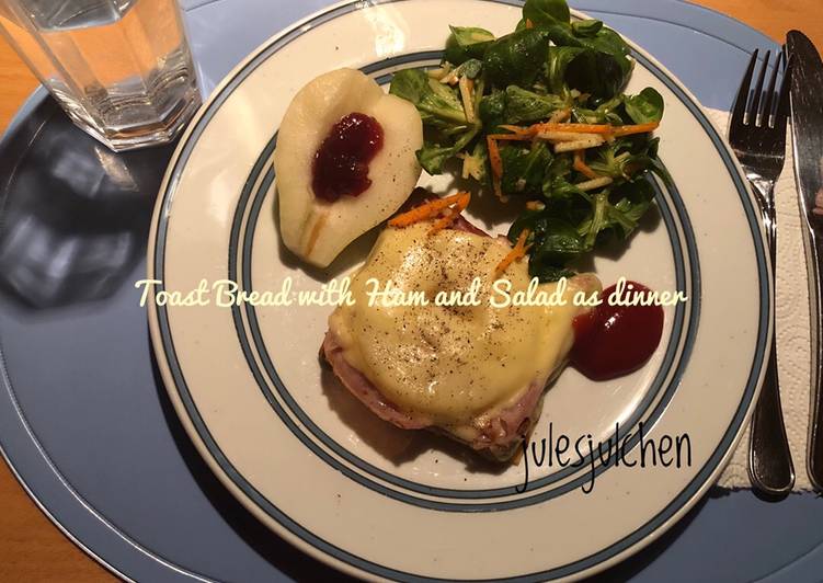 Resep Toast Bread with Ham, Cheese and Salad, Menggugah Selera