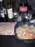 Tacos de pollo y verdura
