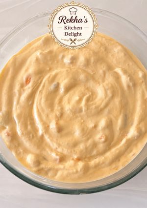 A picture of Golden Mango Chikoo Shrikhand.