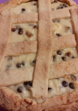 Foto di Crostata con gocce di cioccolato e ricotta