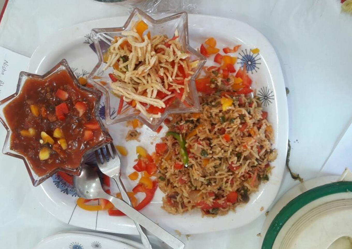 Garlic sauce with Garlic fried rice