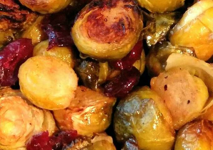 Recipe of Favorite Vickys Orange &amp; Cranberry Brussel Sprouts, GF DF EF SF NF