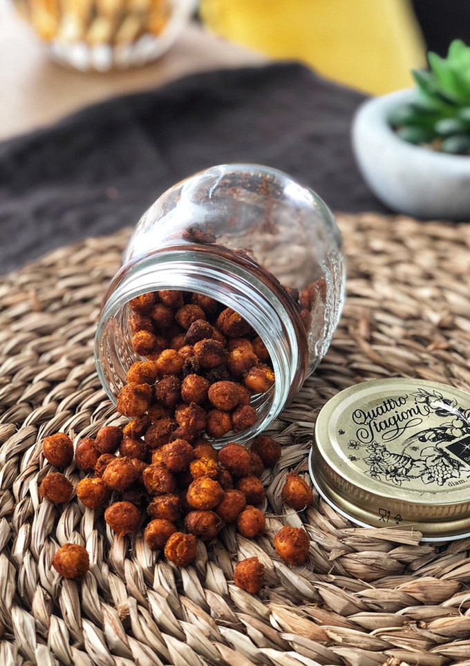 Una foto de Snack de garbanzos especiados en freidora de aire