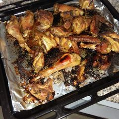 A picture of Baked kienyeji chicken.