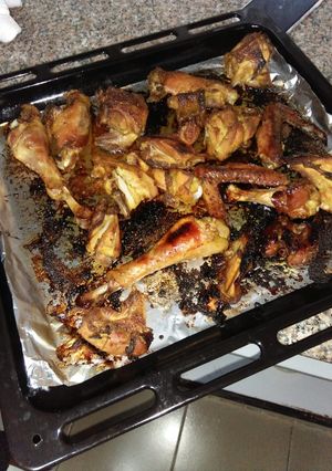A picture of Baked kienyeji chicken.