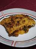Pastel de soja -cortada a cuchillo- y vegetales 😍 -vegano- :)