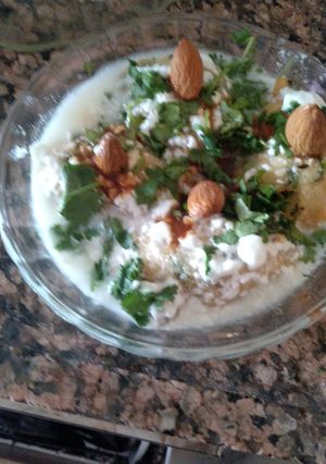 A picture of Dahi Vada.