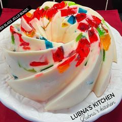 A picture of Broken glass jello Bundt:.