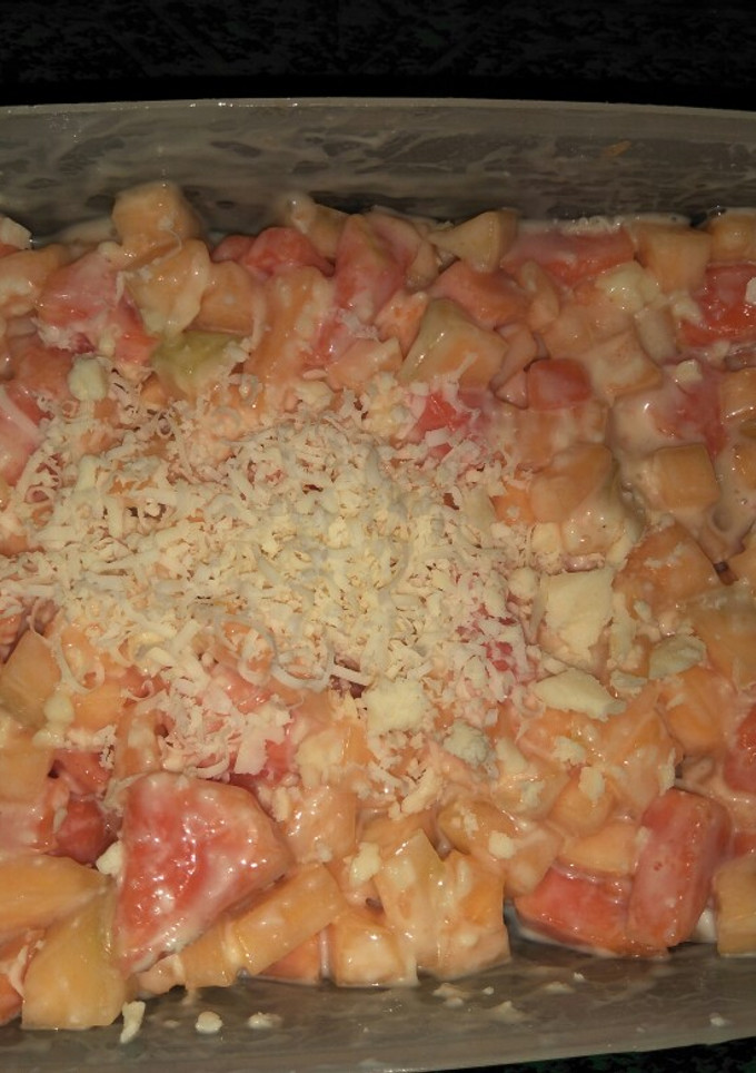 Foto resep Salad dadakan melon-pepaya