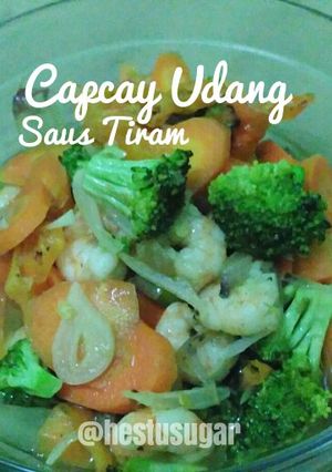 Foto resep Capcay Udang Saus Tiram
