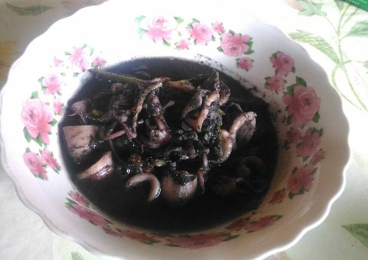 Cumi masak hitam tanpa micin