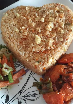 A picture of Schezwan fried rice.