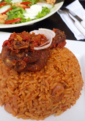 A picture of Nigerian Party Jollof Rice.