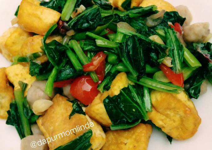 Resep Tumis Sawi Hijau Tahu Plus Baso Oleh Mom Evan Cookpad