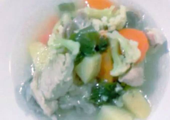 Resep Sop ayam irit dan sehat(no tumis) Anti Gagal