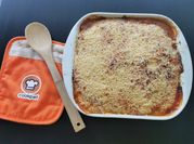 Une photo de moussaka végétarienne