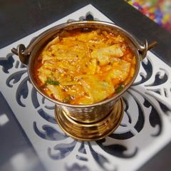 A picture of Papad ki sabzi.