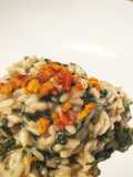 Risotto con tarassaco e bacon croccante