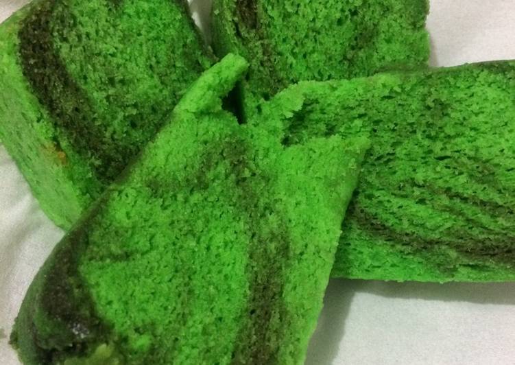 Resep Bolu Marmer Pandan Santan, Enak Banget