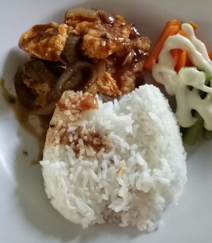 Foto resep Dori crispy with black pepper sauce simple