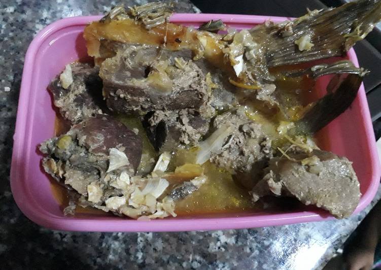 Beef and stock Fish