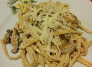 Foto de Macarrão shitake ao shoyu e creme de leite