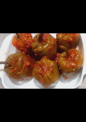 عکسی از دستور دلمه فلفل دلمه🫑
