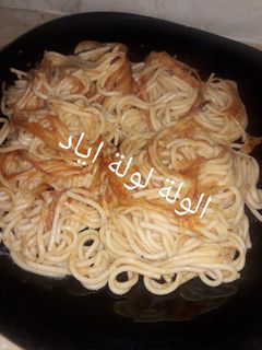 صورة لوصفة سباغيتي في الفرن