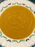 Sopa/creme de abóbora e cenoura assadas