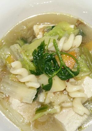 Foto resep Sup satu (sawi tahu)