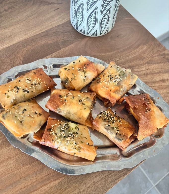 Une photo de Croustillants sardines / feta / amandes