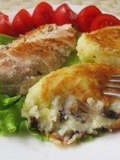 Фото Картофельные зразы с грибами.