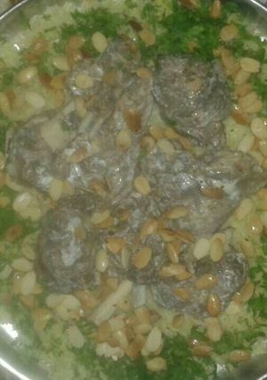 صورة لوصفة منسف لحم باللبن
