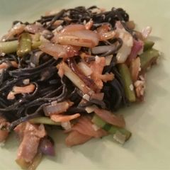 A picture of Tagliatella al nero di sepia .