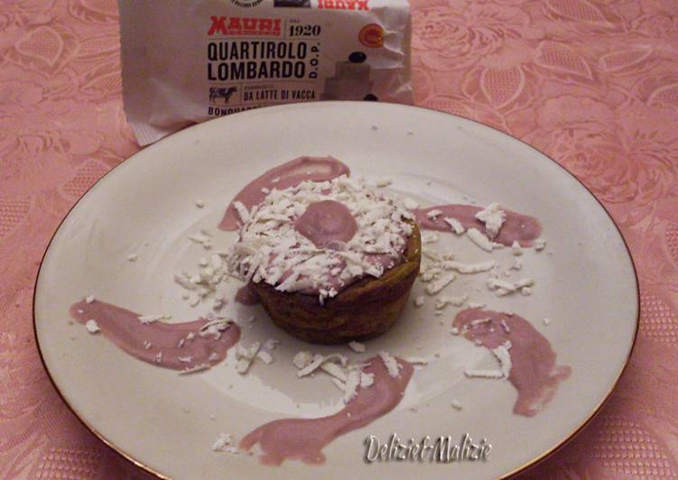 Sformatino di broccoli con crema al vino rosso e quartirolo  #ciaksicucina  #cookpad