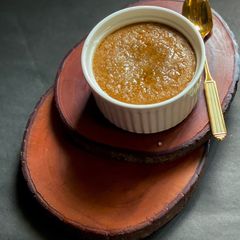 A picture of Kurma (Dates) Creme Brûlée.