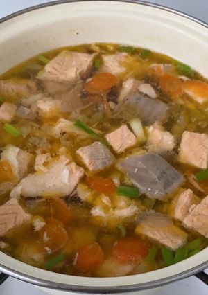 Foto resep Soup ikan salmon