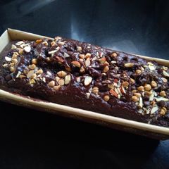 A picture of Choco Almond walnut cake.