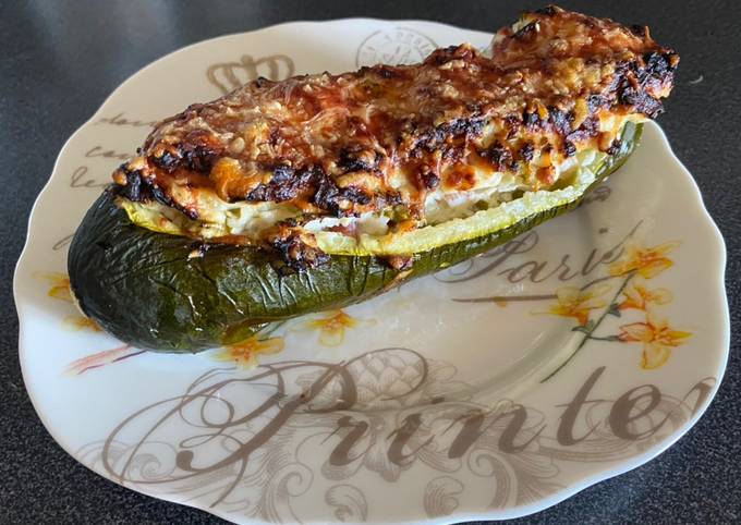 ❤️ Courgettes farcies ricotta et lardons