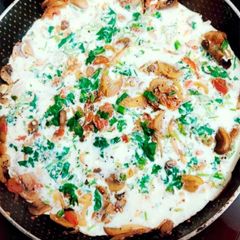 Mushroom omelet A picture of Mushroom omelet.
