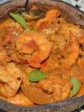 Chemmeen roast (prawns in coconut milk)