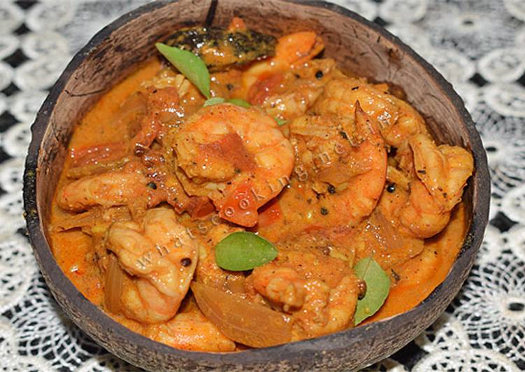 Recipes for Chemmeen roast (prawns in coconut milk)