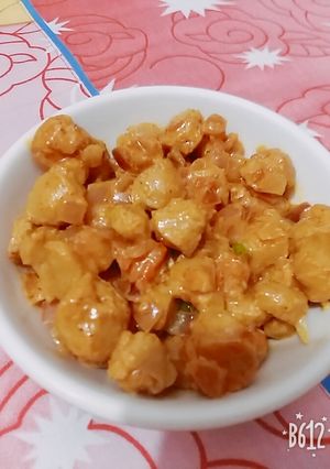 A picture of Spicy soya chunks.