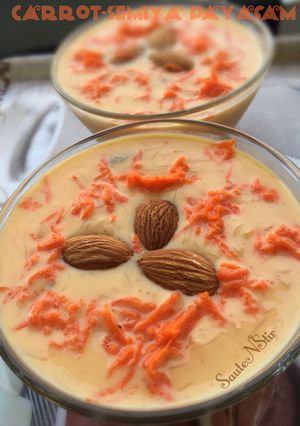 A picture of Carrot -Vermicelli Payasam (kheer).