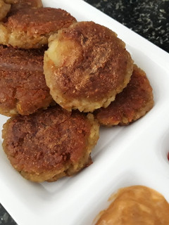 A picture of Crunchy Potato and Poha Veg Kebabs.