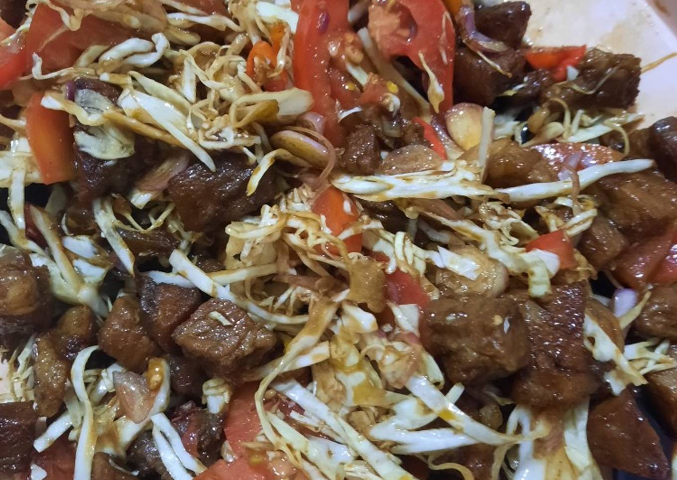 Sate daging sapi (kambing) goreng