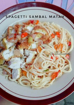 Foto resep Spagetti chicken sambal matah
