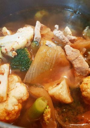 A picture of 김치찌개 | Kimchi Stew.