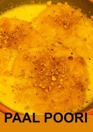 A picture of Paal Poori (Poori soaked in milk).