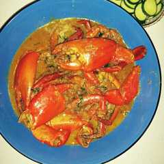 A picture of Kari kepiting ala Fiji Islands.